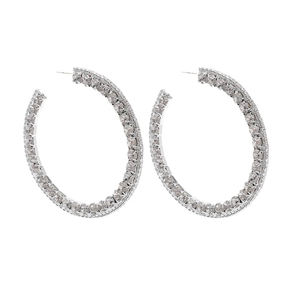 Alloy Geometric Diamante Prom Earrings