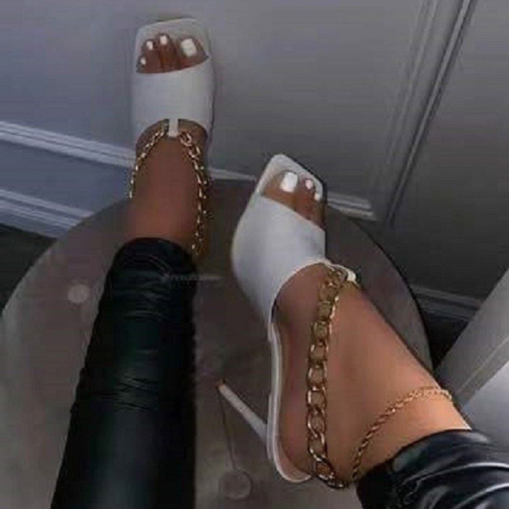 Stiletto Heel Slip-On Open Toe Professional Sandals