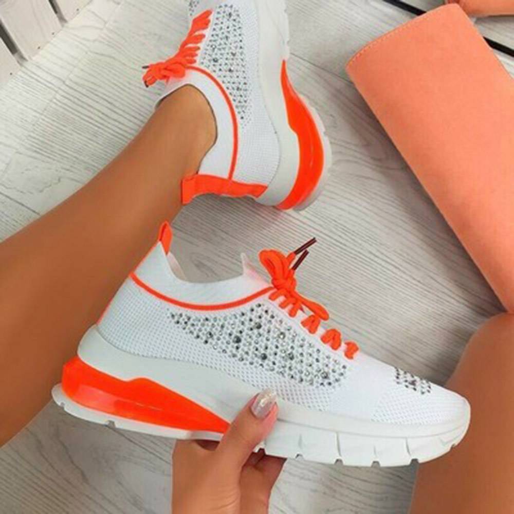 Round Toe Low-Cut Upper Lace-Up Cross Strap Flat With Sneakers