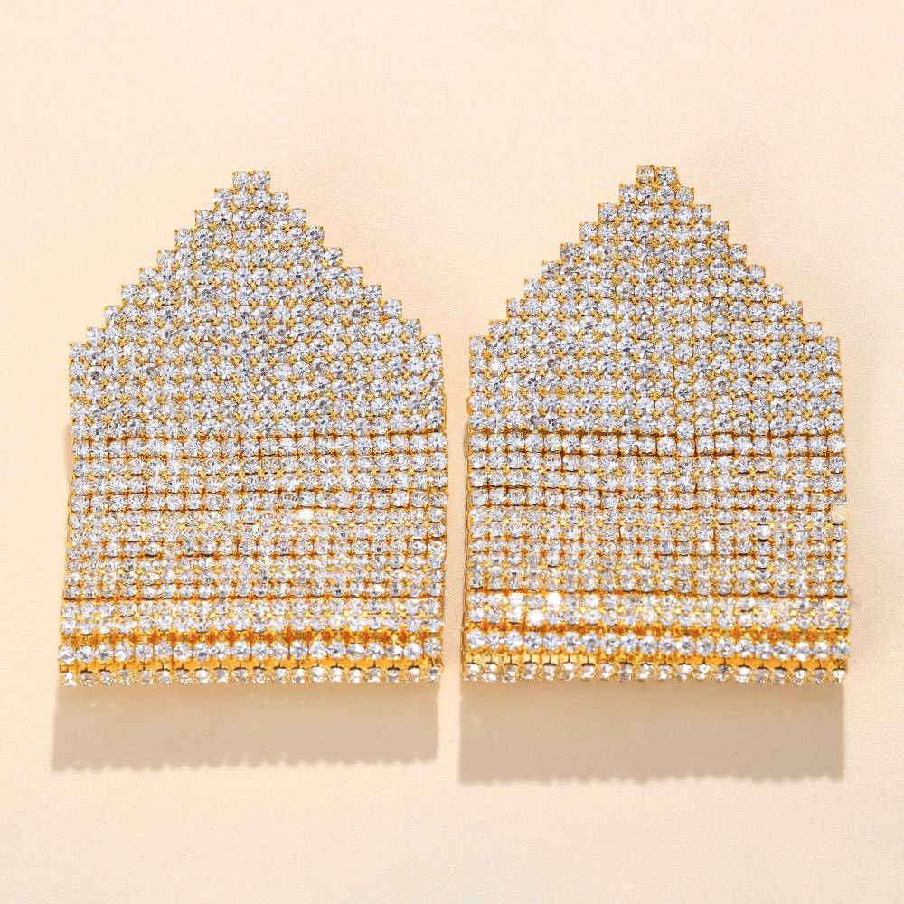 European Alloy Geometric E-Plating Birthday Earrings