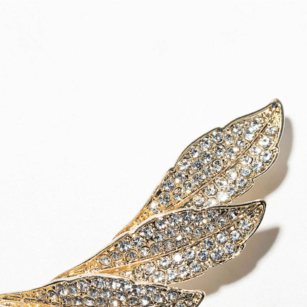 Diamante Feather Korean Barrette Prom Hair Accessories