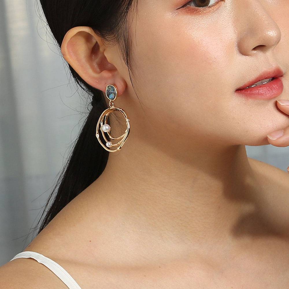 Alloy European E-Plating Geometric Gift Earrings