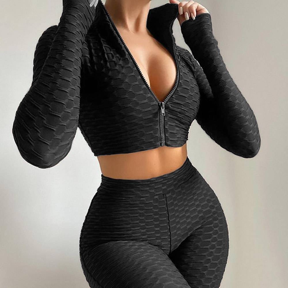 Anti-Sweat Solid Running Long Sleeve Clothing Sets