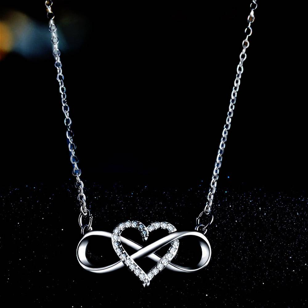 Heart-Shaped E-Plating Pendant Necklace European Female Necklaces