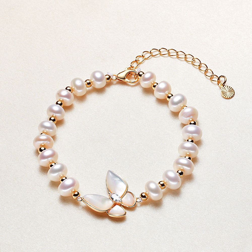 Pearl Inlaid Japanese Animal Female Bracelets