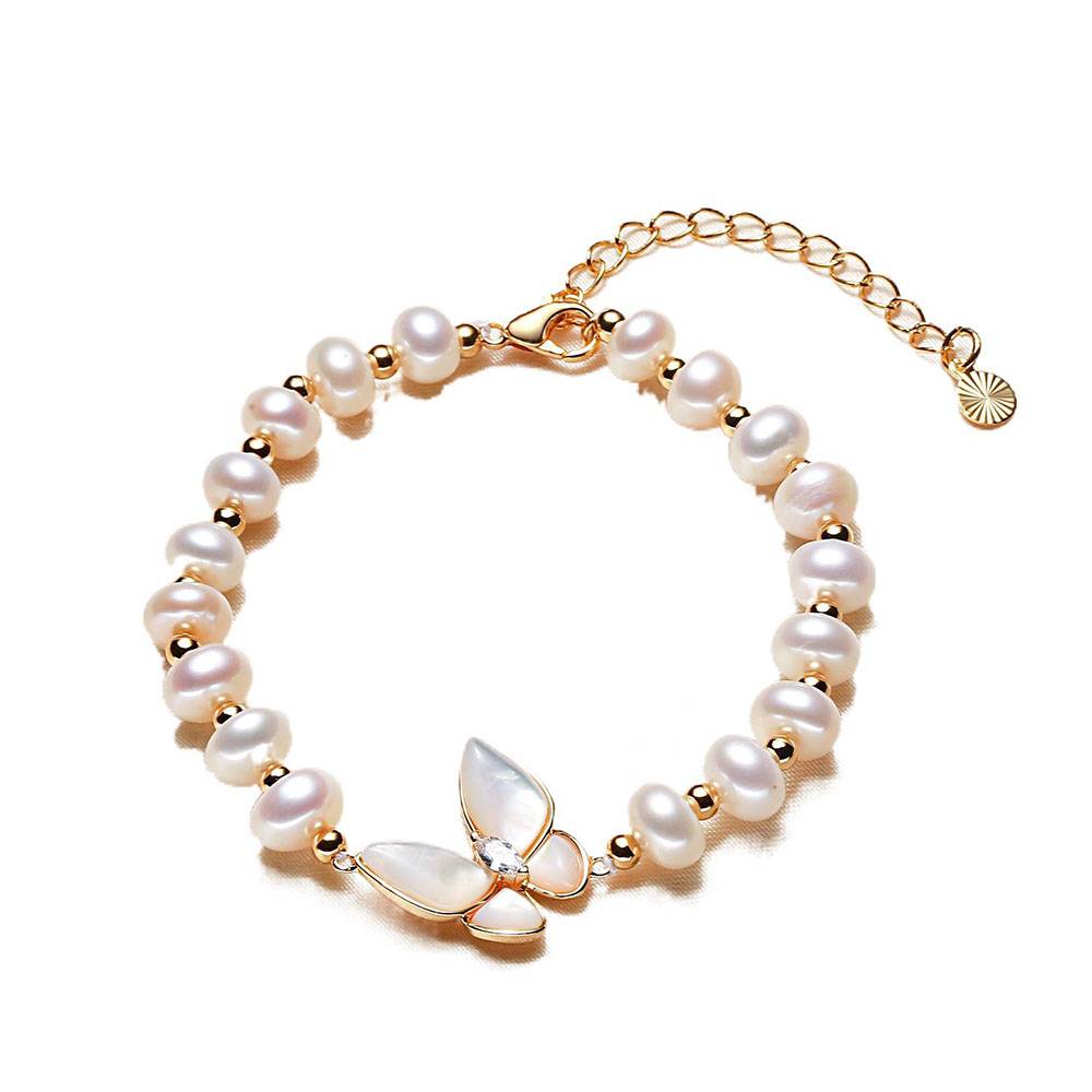 Pearl Inlaid Japanese Animal Female Bracelets