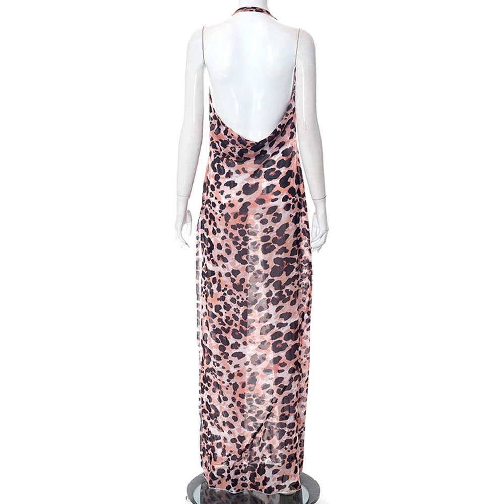 Sleeveless Backless Floor-Length High Waist Women's Dress