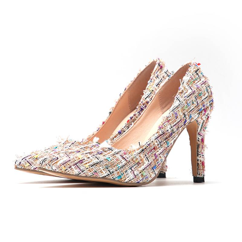 Stiletto Heel Slip-On Pointed Toe High Heel (5-8cm) Thin Shoes