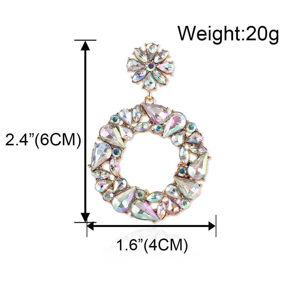 Alloy Diamante Geometric Korean Birthday Earrings