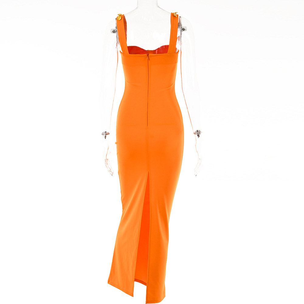 Floor-Length Patchwork Sleeveless Summer Women's Dress