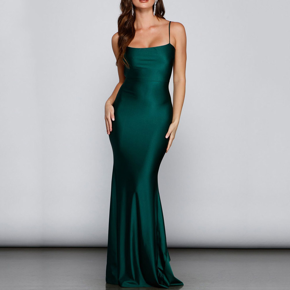 Sleeveless Bowknot Floor-Length Mermaid Women's Dress