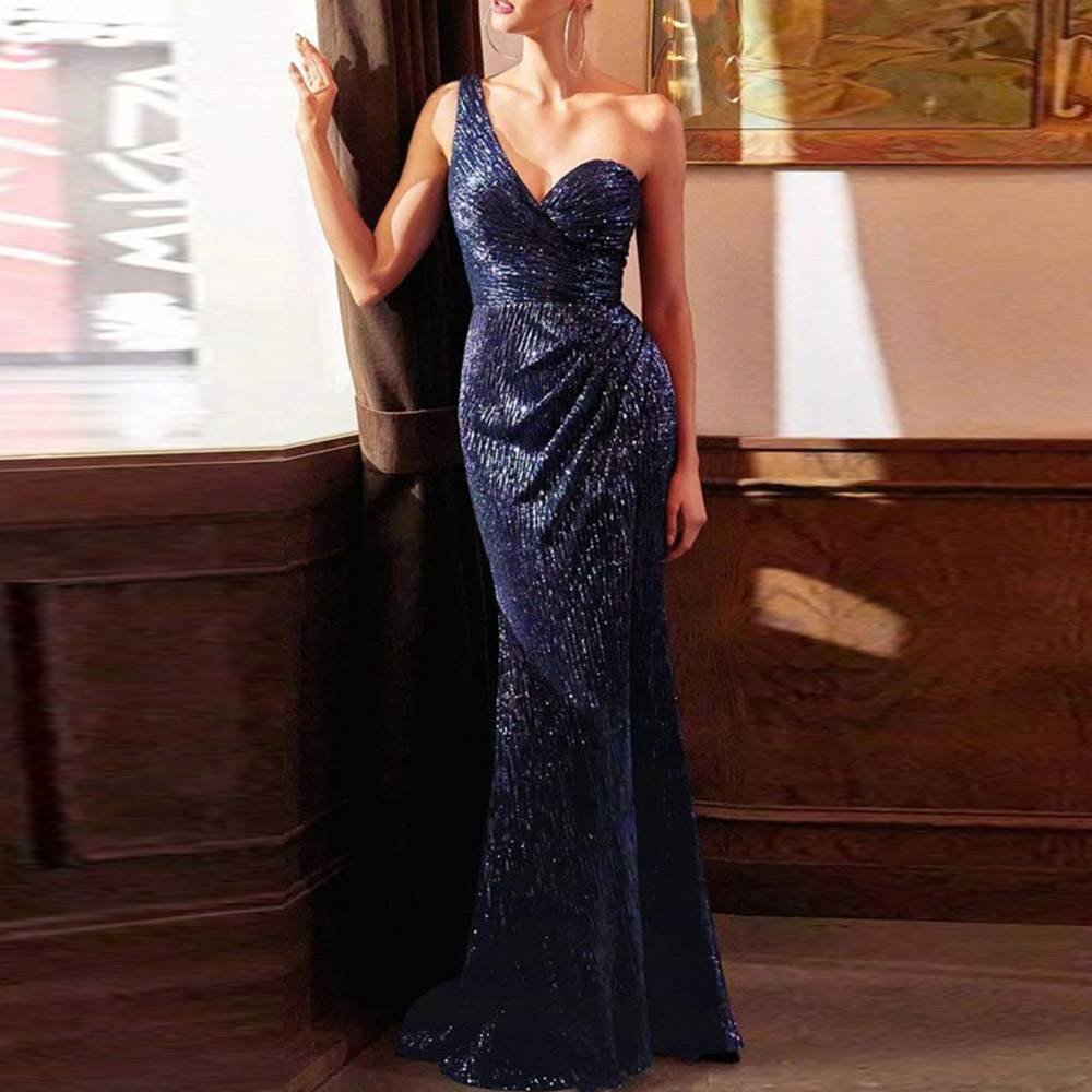 V-Neck Sleeveless Asymmetric Floor-Length Pullover Women's Dress