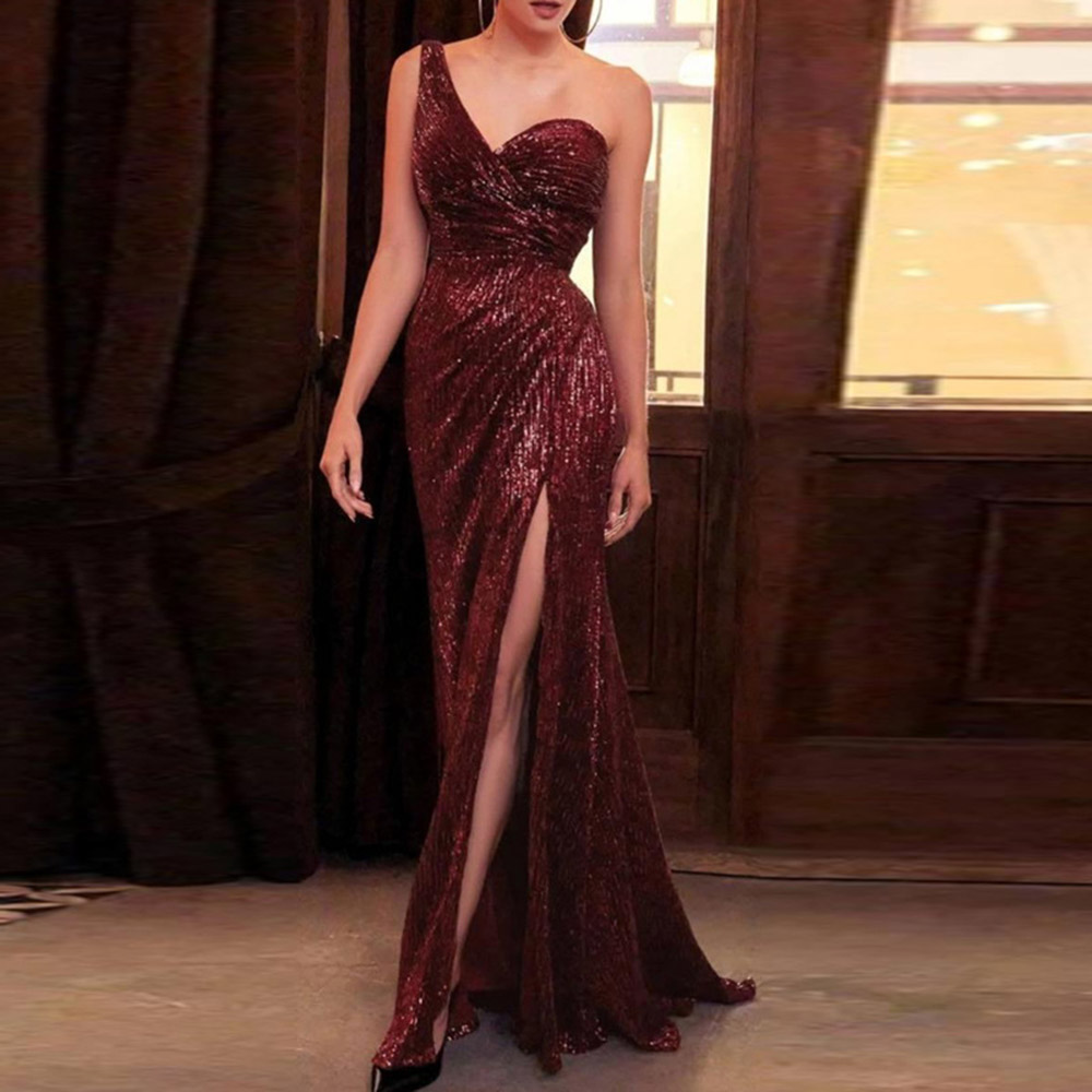 V-Neck Sleeveless Asymmetric Floor-Length Pullover Women's Dress