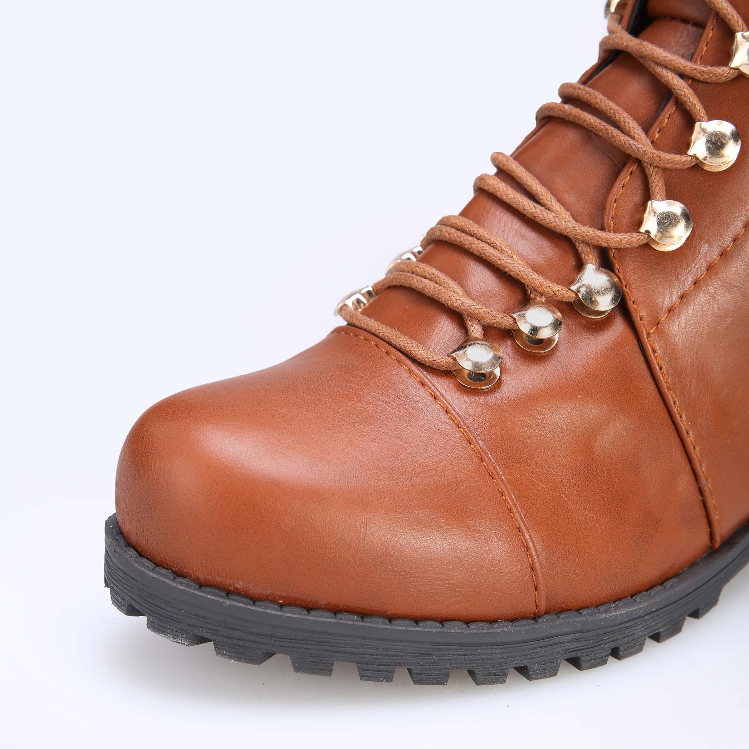 Block Heel Side Zipper Round Toe Plain Short Floss Boots
