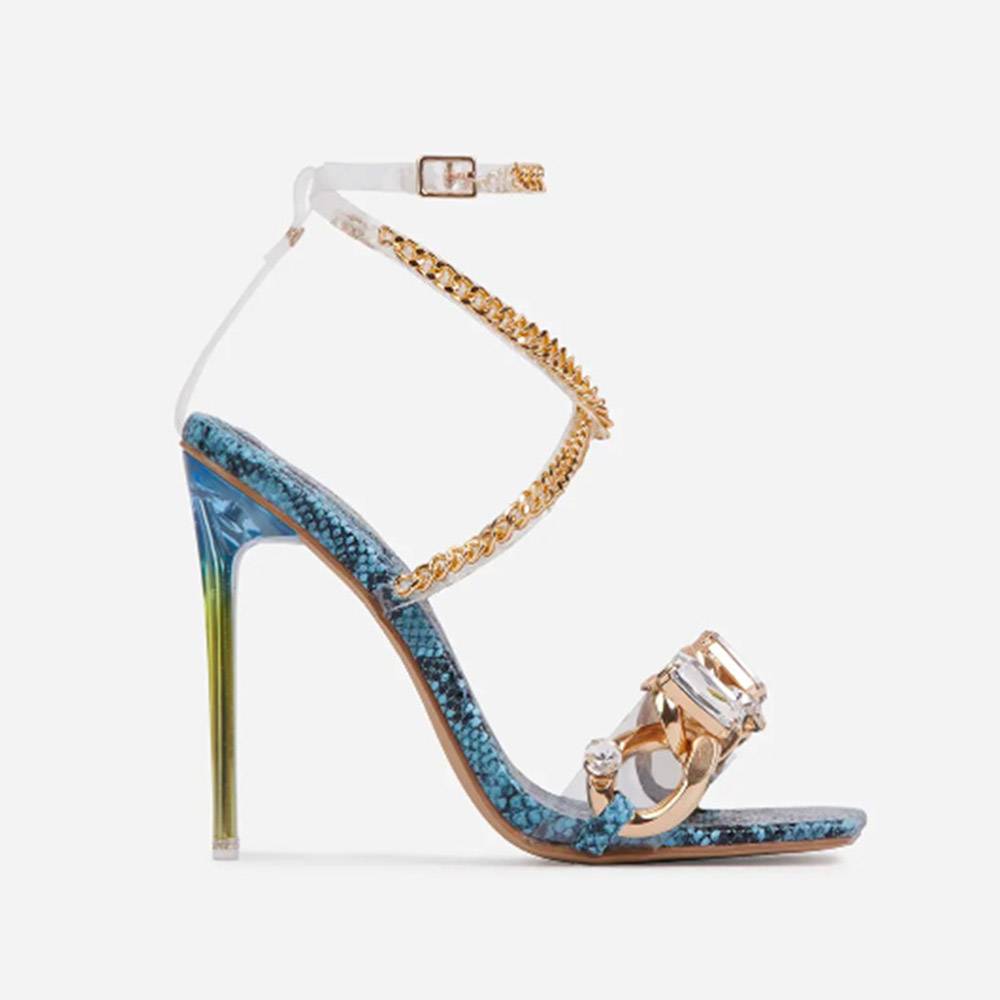 Stiletto Heel Open Toe Buckle Western Sandals