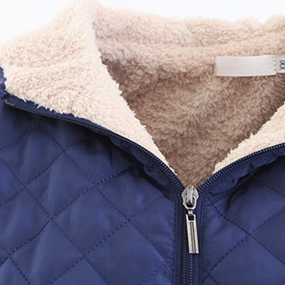 Slim Zipper Mid-Length Women's Cotton Padded Jacket Coat