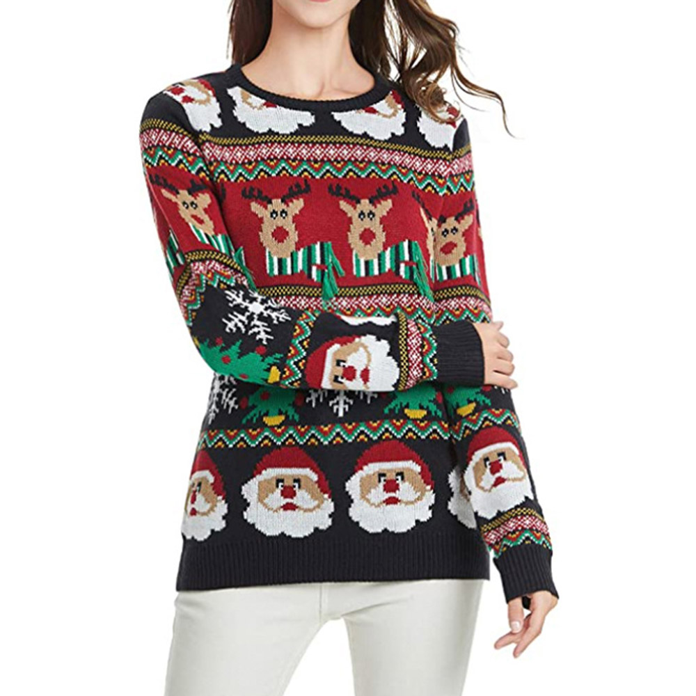 Christmas Loose Mid-Length Women's Sweater