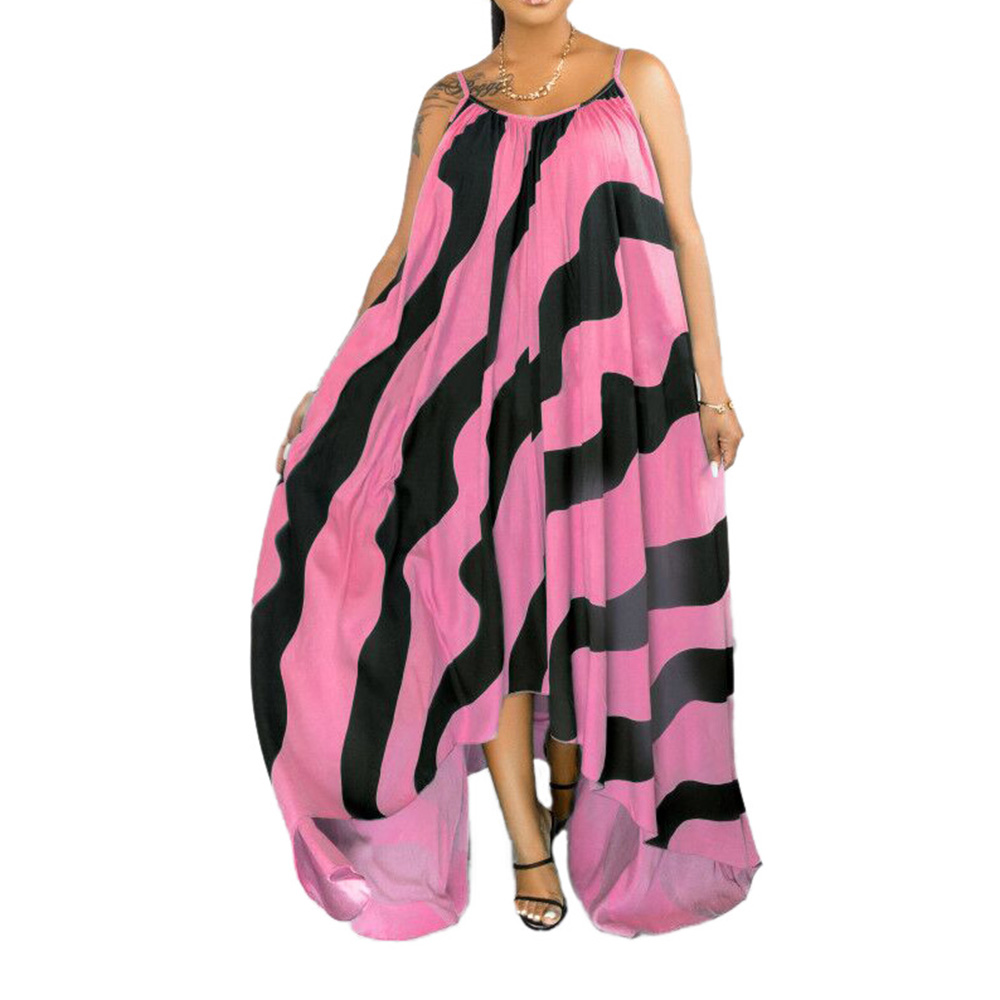 Sleeveless Patchwork Floor-Length Fall Women's Dress