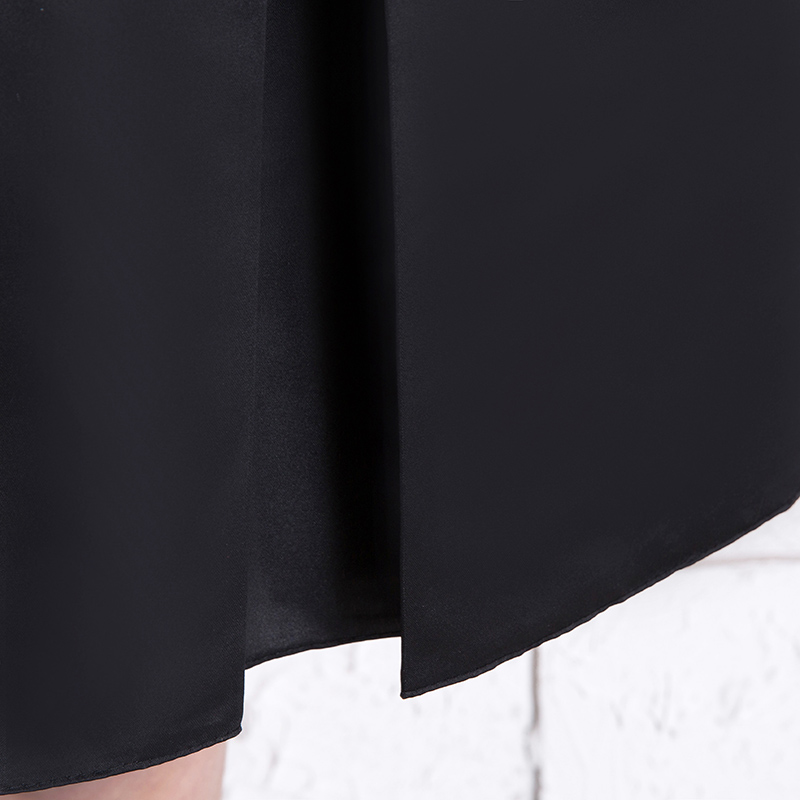 Bowknot Half Sleeve Lace Short Black Cocktail Dress-www.tbdress.com