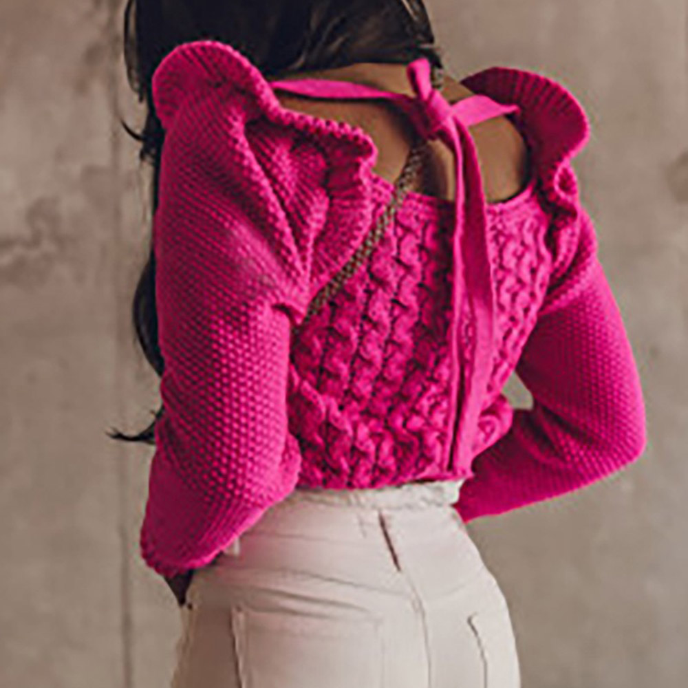 Thread Thick Winter Pullover Short Women's Sweater