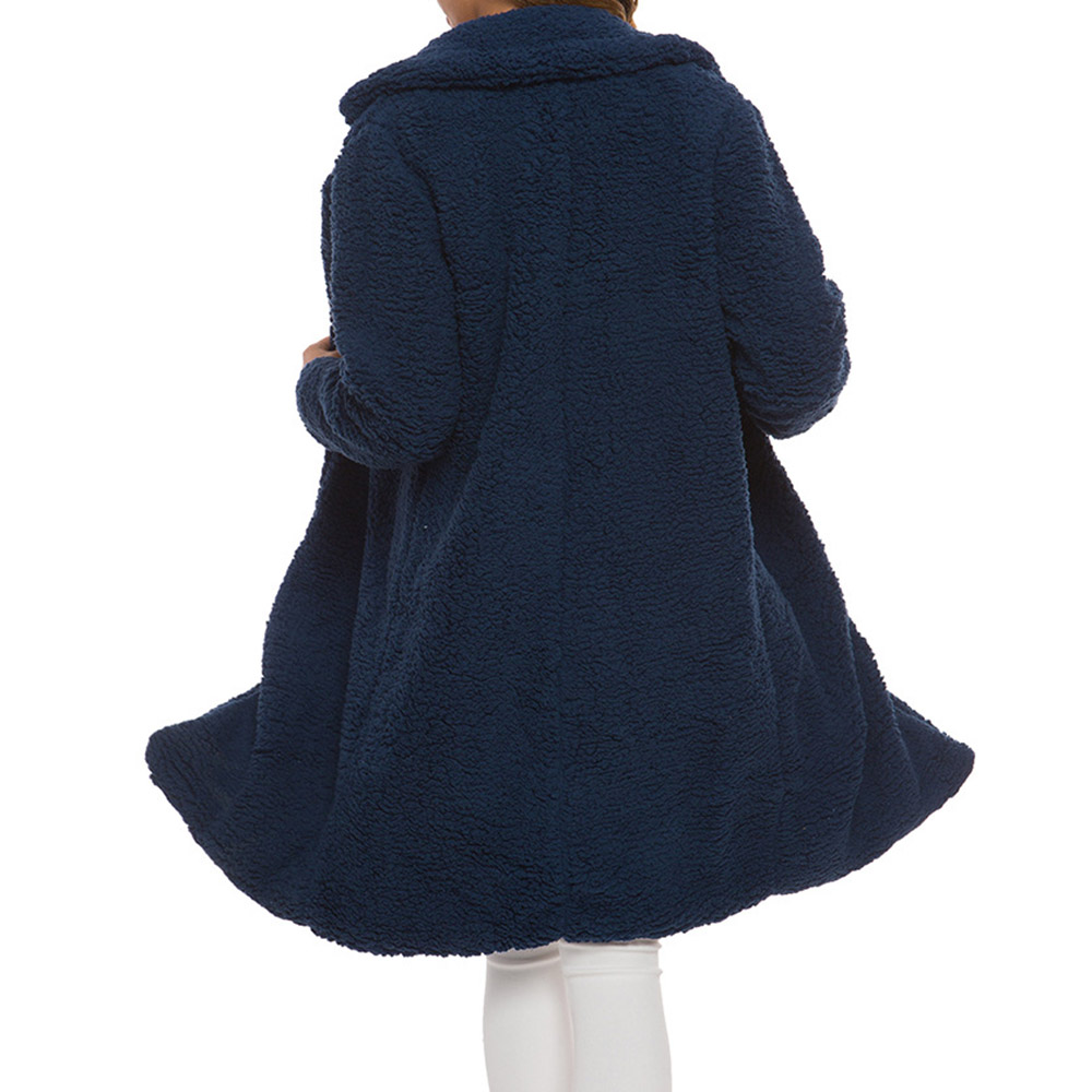 Mid-Length Long Sleeves Winter Lapel Women's Overcoat
