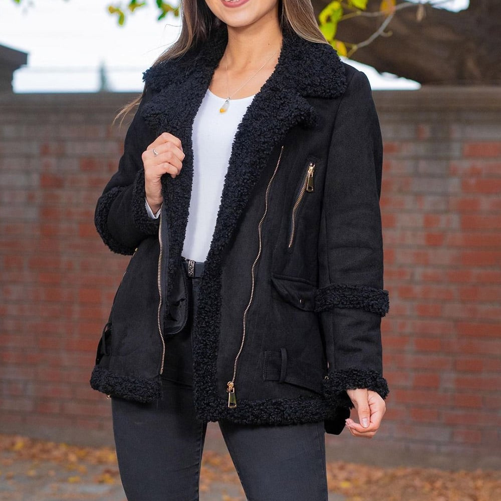 Zipper Slim Thick Mid-Length Women's Cotton Padded Jacket Coat