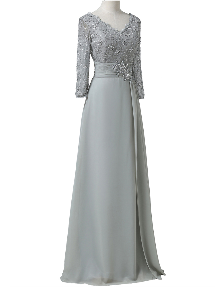 Sequins Lace Mother Of The Bride Dress with Long Sleeves-