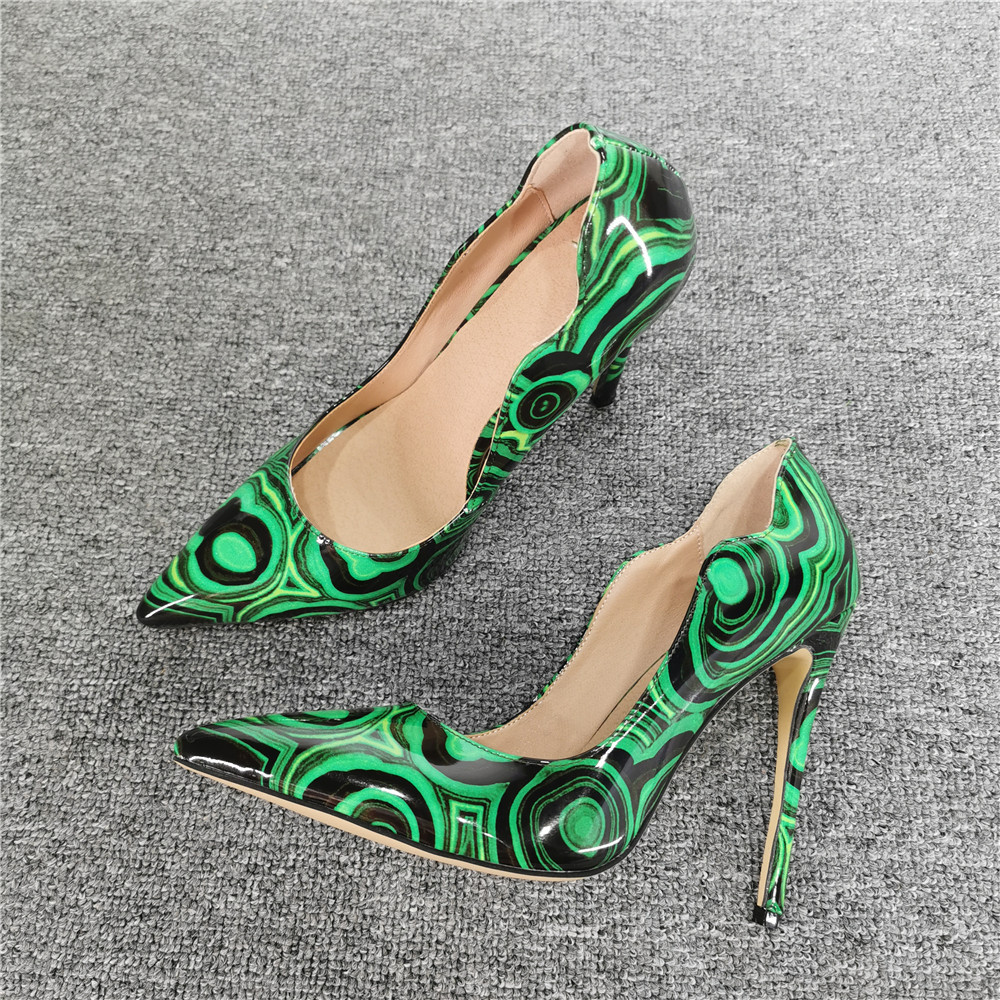 Pointed Toe Slip-On Ultra-High Heel(≥8cm) Thin Shoes