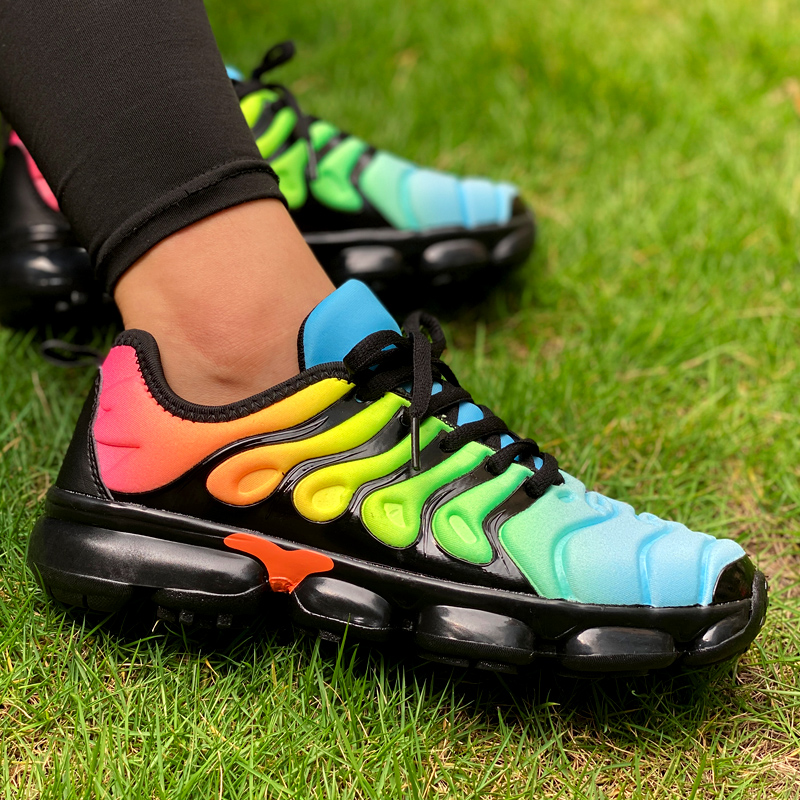 Low-Cut Upper Lace-Up Round Toe Outdoor Pride Rainbow Sneakers