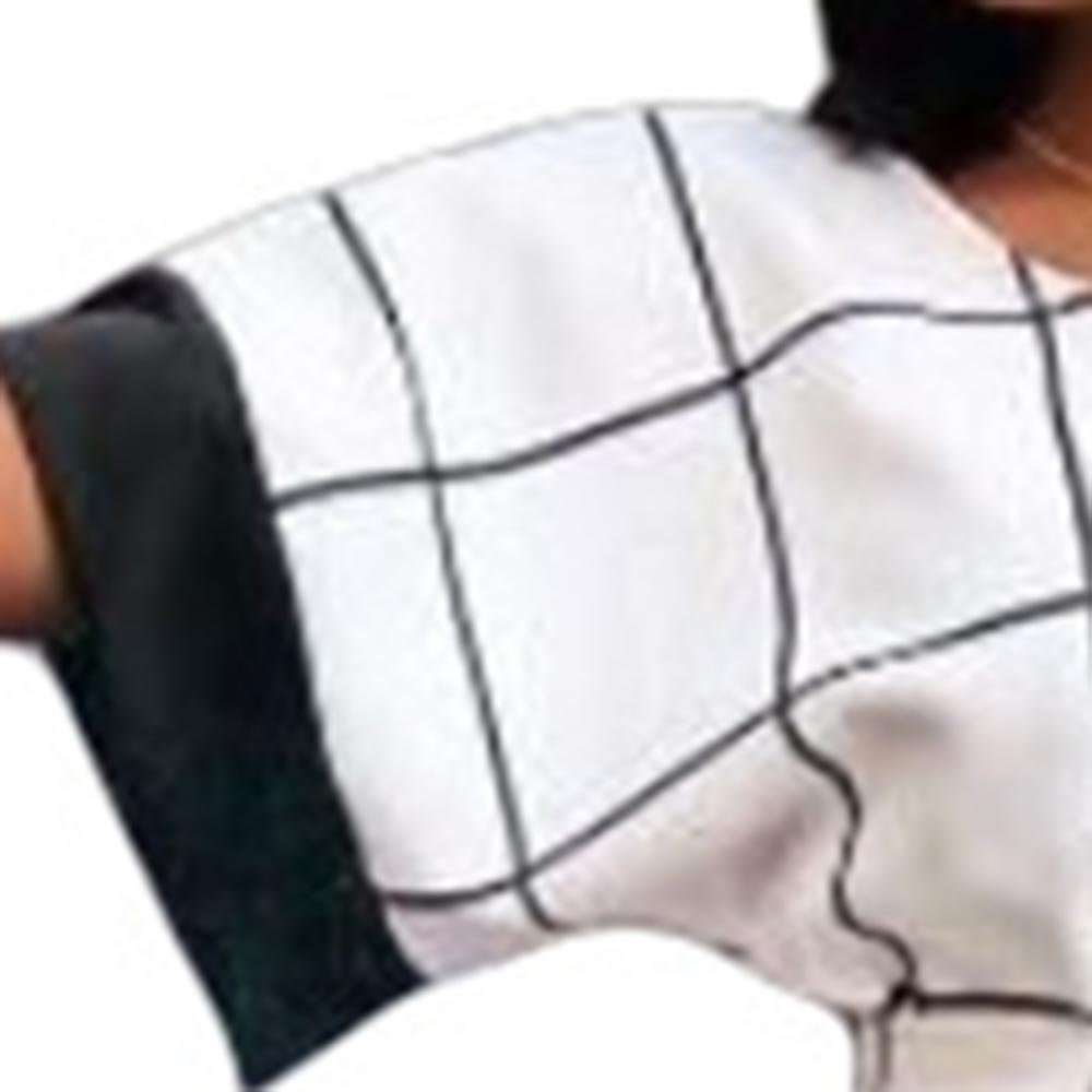 Plaid Western T-Shirt A-Line Women's Two Piece Sets