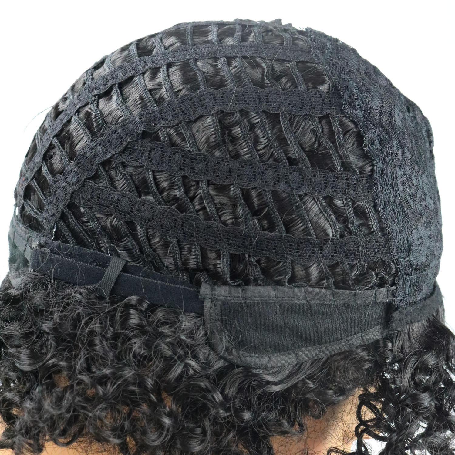 Women's Mid Length Kinky Curly Synthetic Hair Wigs Capless Wigs 14 Inches