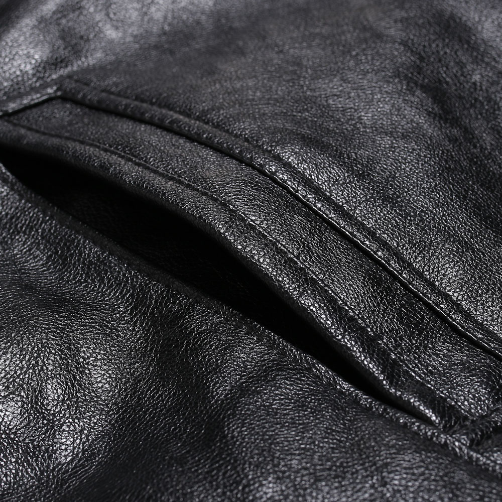 Hooded Plain Standard Slim Men's Leather Jacket