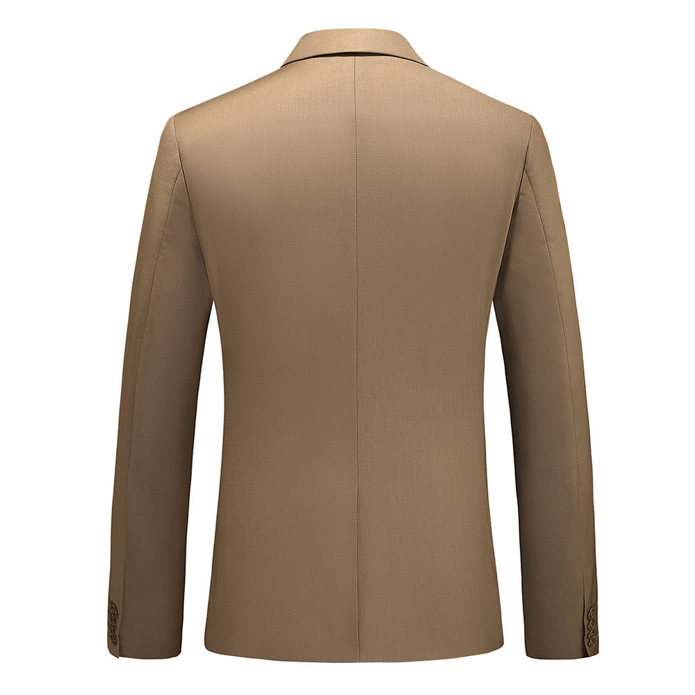 Blazer Plain Formal One Button Men's Dress Suit