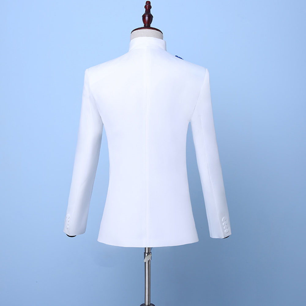 Pants Floral Diamond Single-Breasted Men's Dress Suit