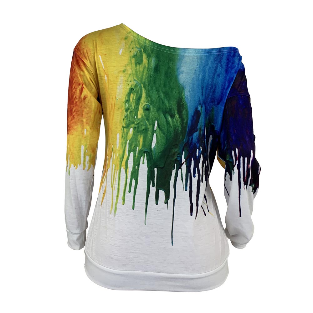 Pride Rainbow Color Block Long Sleeve Standard Women's Shirt