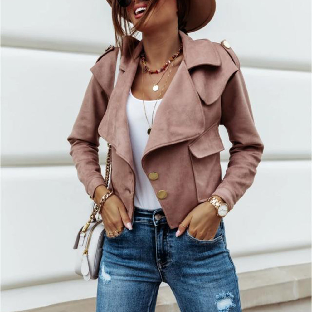Slim Single-Breasted Thin Long Sleeve Lapel Women's Jacket