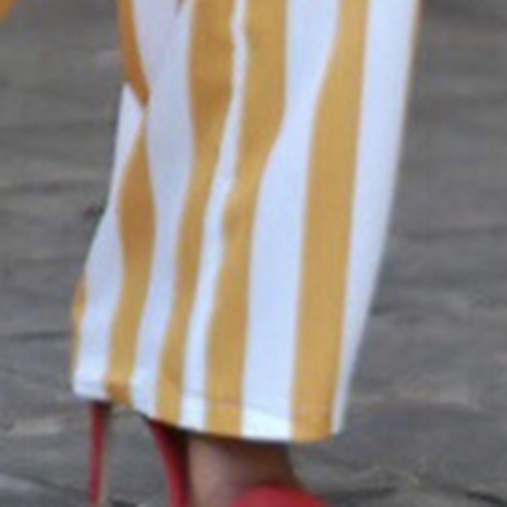 Stripe Full Length Fashion Wide Legs Women's Jumpsuit