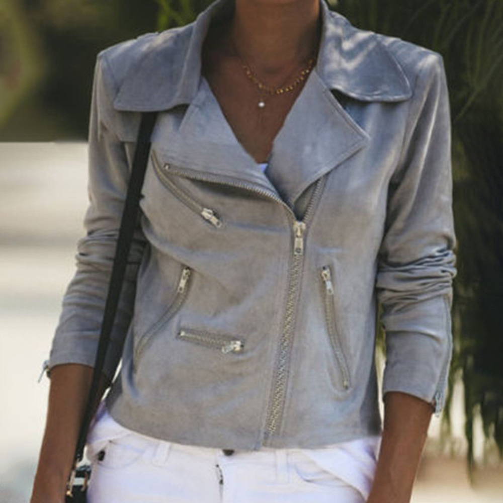 Zipper Thin Slim Long Sleeve Standard Women's Jacket