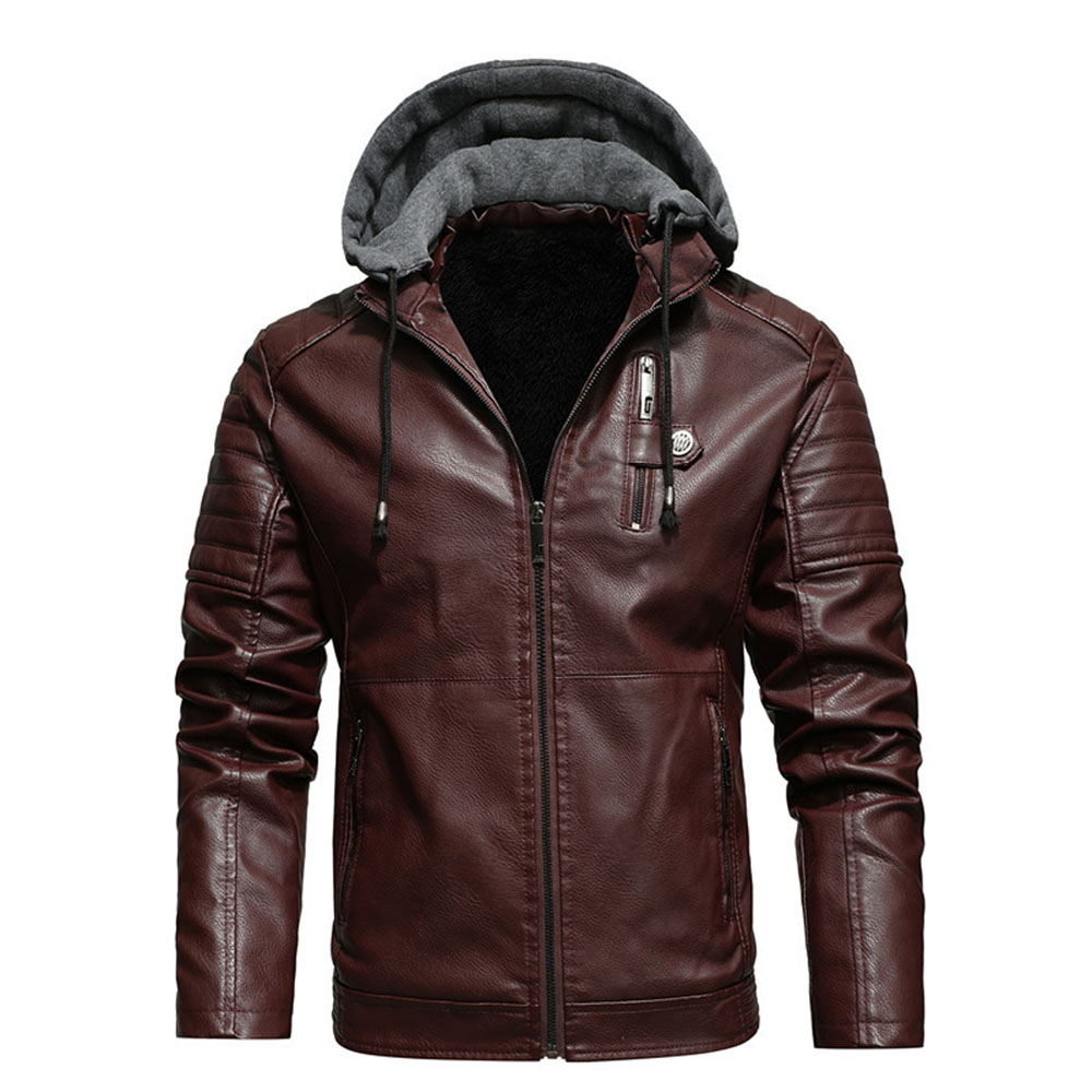 Standard Hooded Vintage Men's Leather Jacket