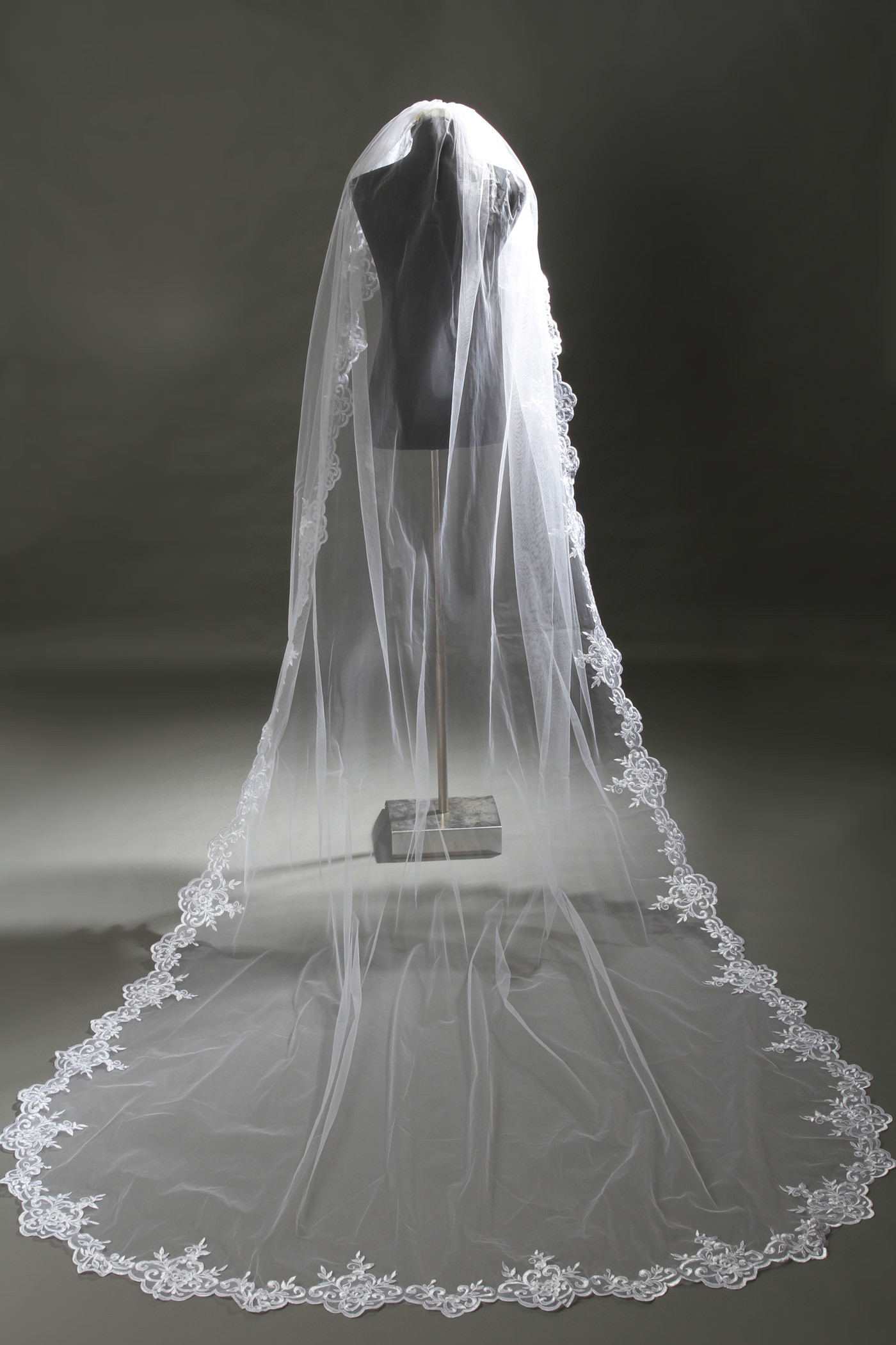 Cathedral Style Lace Wedding Veil