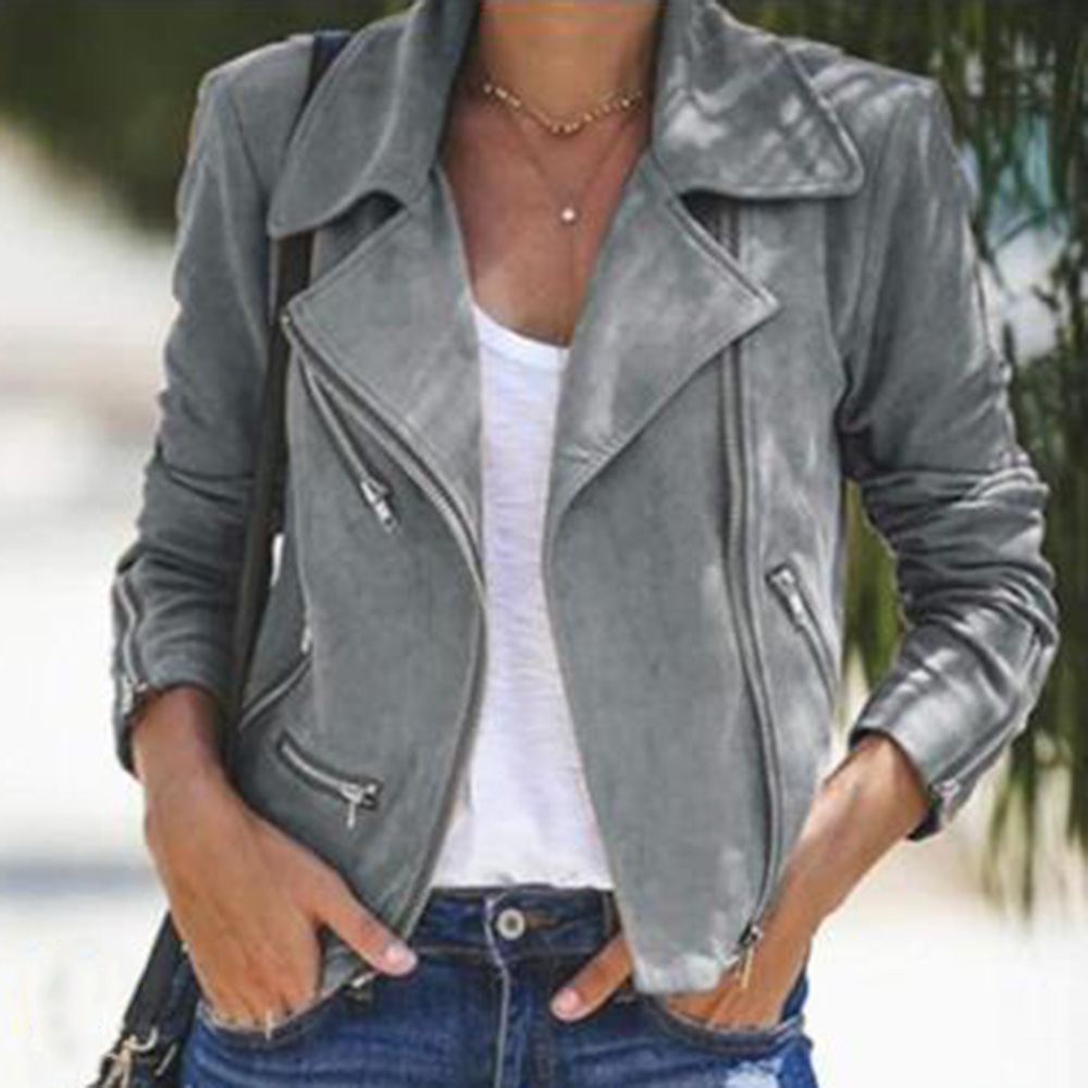 Zipper Thin Slim Long Sleeve Standard Women's Jacket