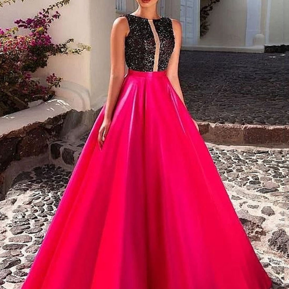 Empire Floor-Length Sleeveless A-Line Formal Evening Dress 2022