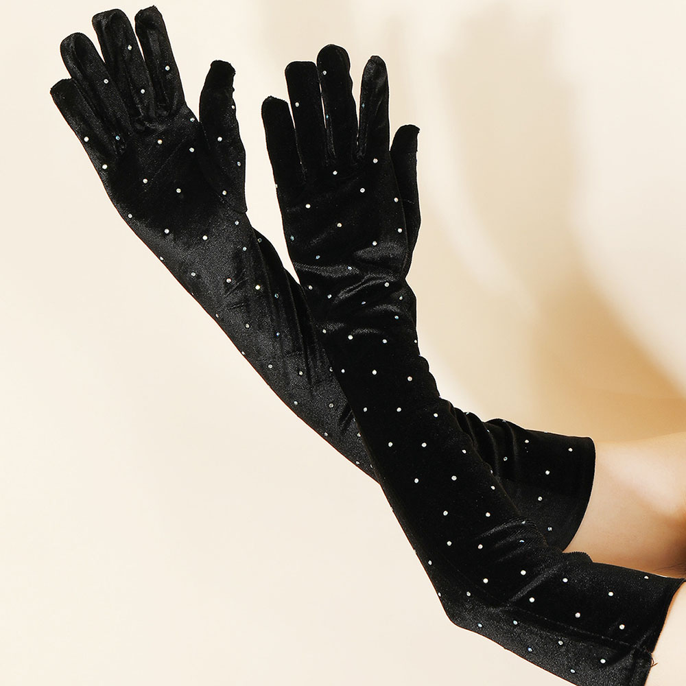 Finger Opera Velour Wedding Gloves 2022