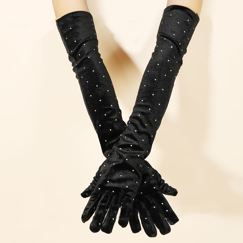 Finger Opera Velour Wedding Gloves 2022
