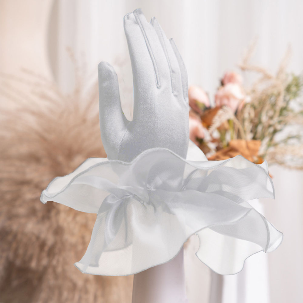 Finger Falbala Wrist Wedding Gloves 2022