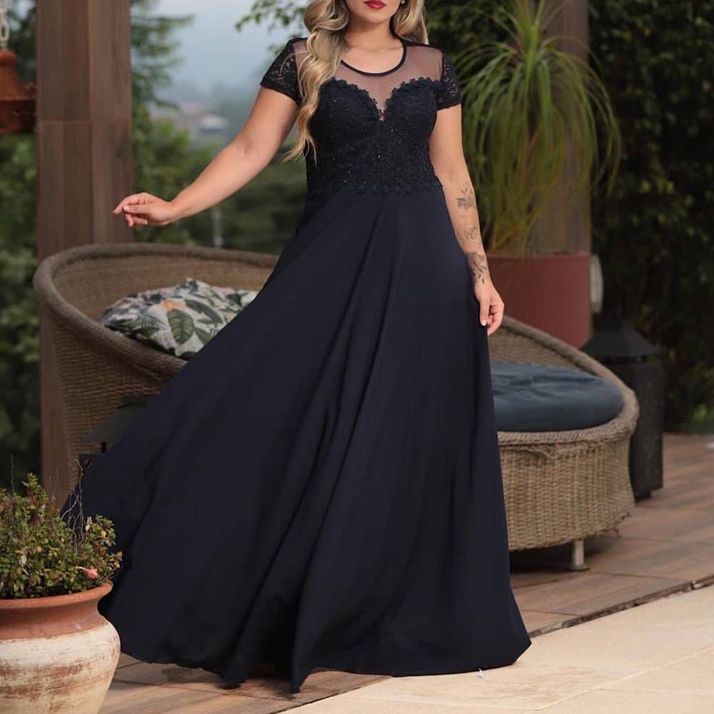 Lace Scoop A-Line Floor-Length Celebrity Dress 2022