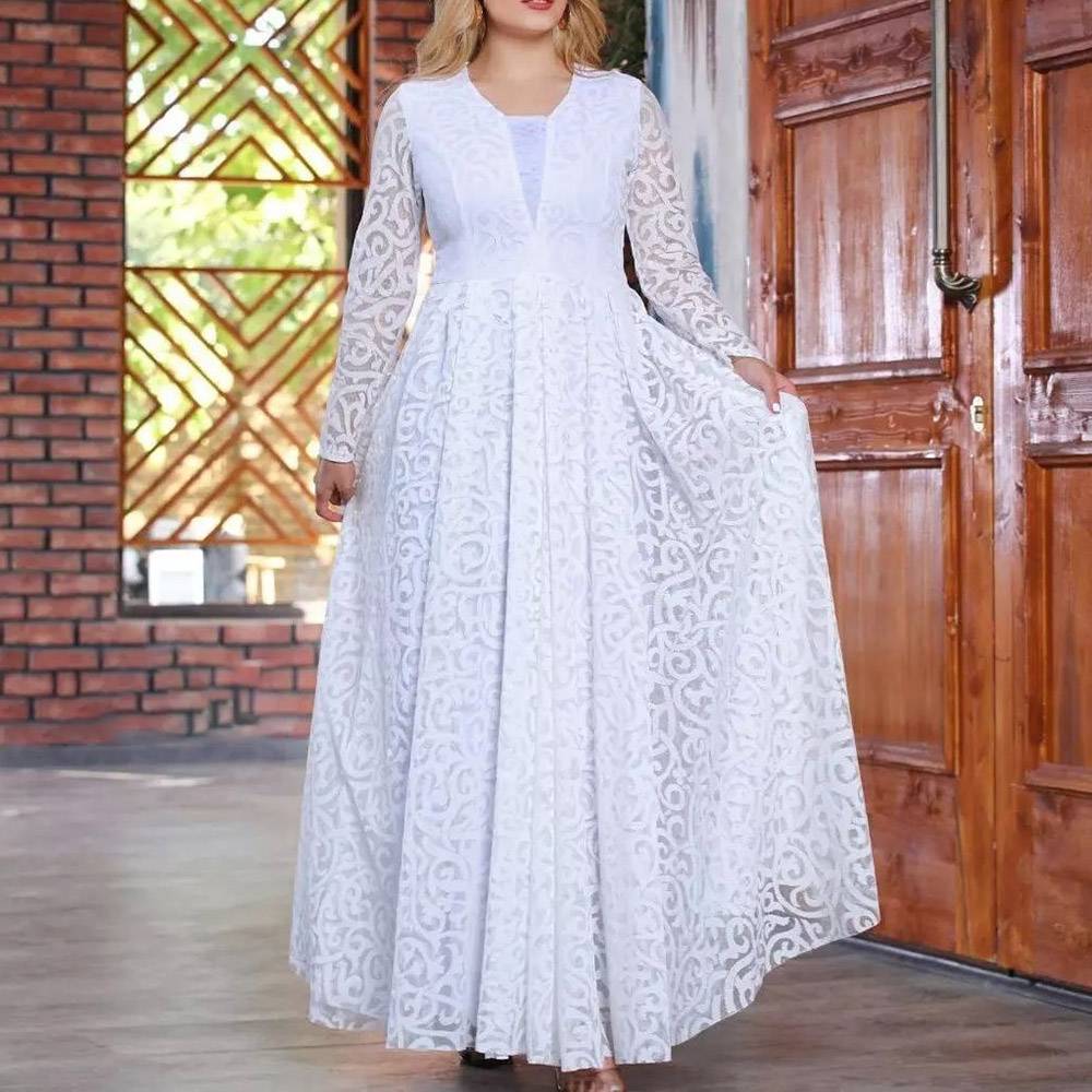 Scoop Long Sleeves A-Line Floor-Length Celebrity Dress 2022