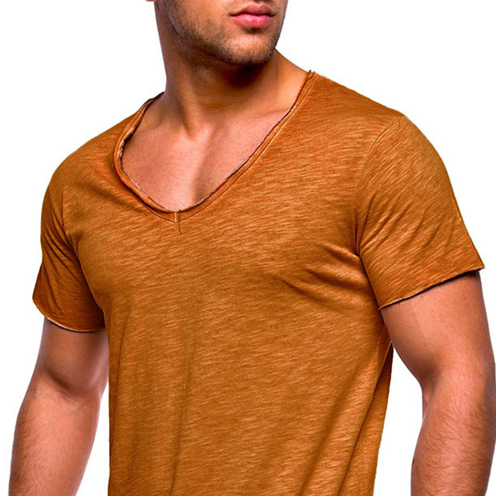 V-Neck Casual Pullover Men's T-shirt