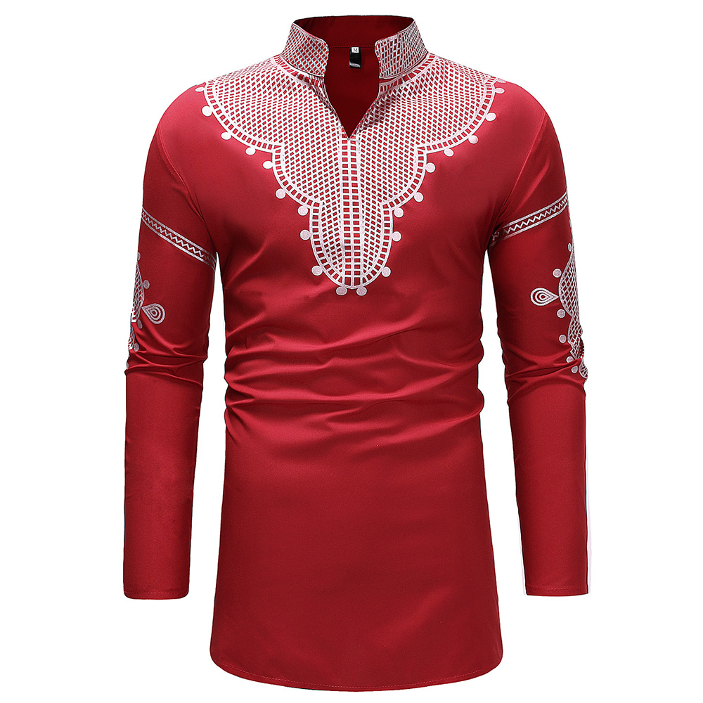Loose Dashiki Mid-Pattern Men's T-Shirt