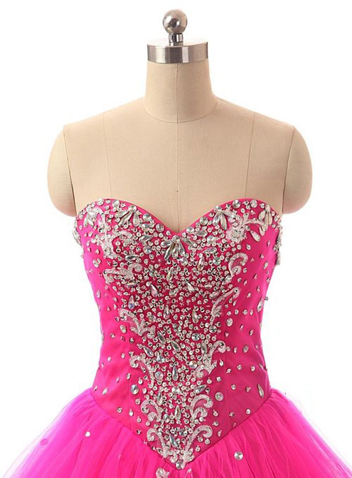 Sweetheart Beaded Sequins Lace-Up Quinceanera Dress